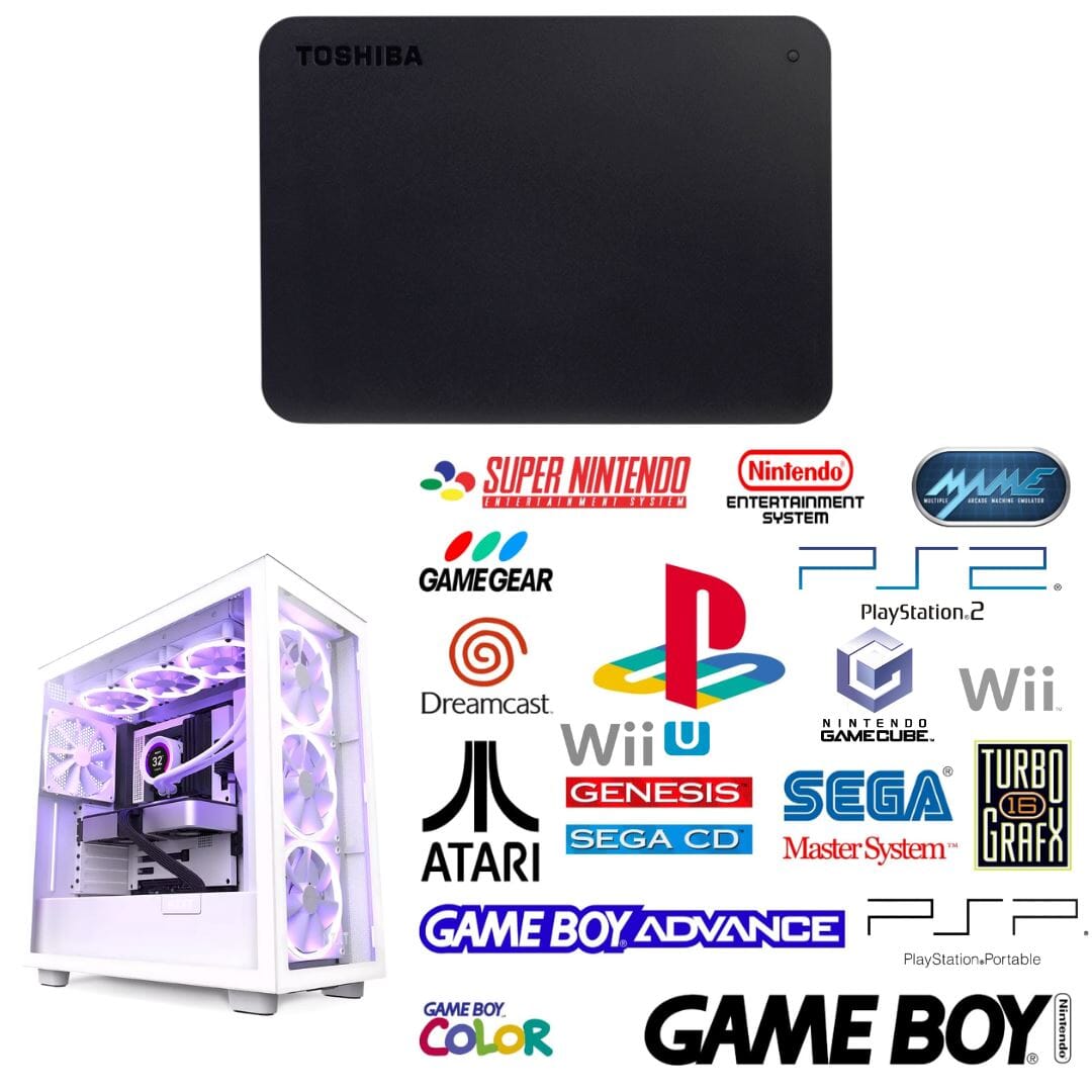1 TB Hard drive for Gaming PC with 14,000 Games Computers Retro Games
