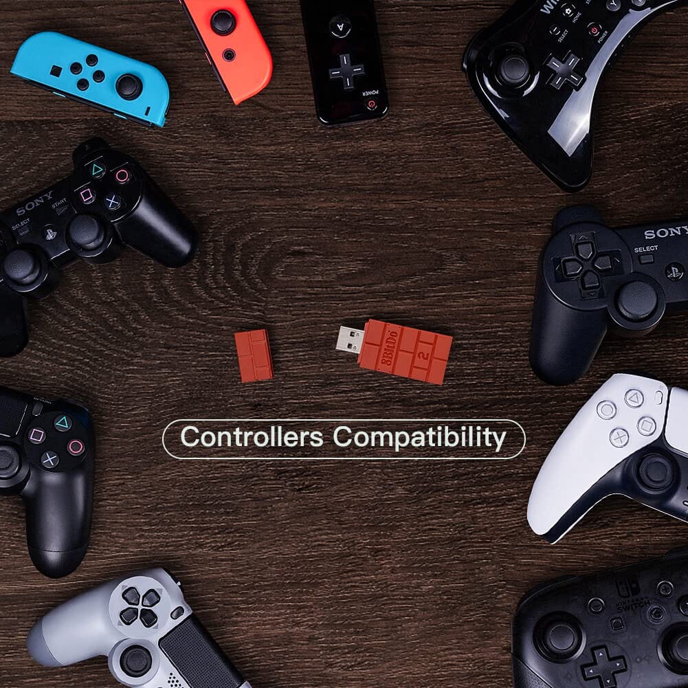 8BitDo USB Wireless Controller Adapter 2 Converter Dongle Video Game Console Accessories 8Bitdo