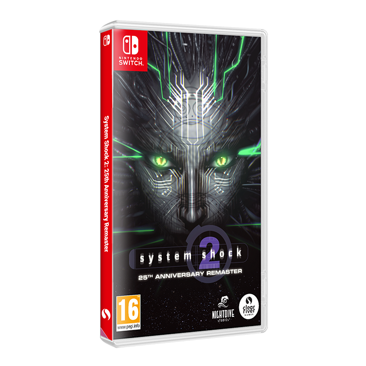 System Shock 2 25th Anniversary Remaster Nintendo Switch case cover (PEGI)