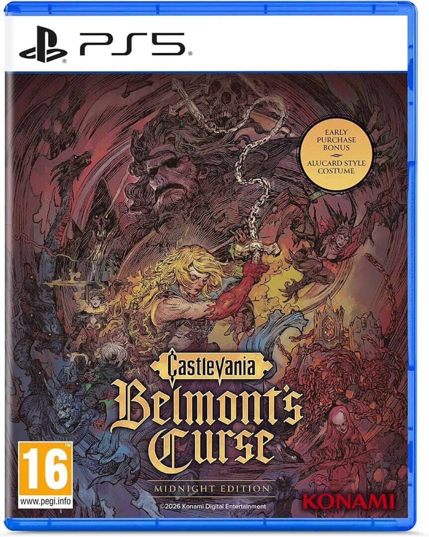 Castlevania: Belmont's Curse Midnight Edition PS5 box art
