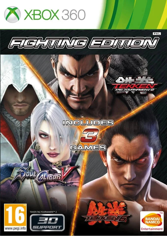 Fighting Edition (Tekken 6 / Tekken Tag Tournament 2 / Soulcalibur V) (R2) (Sealed - New) - Xbox 360 Video Game Software Bandai Namco