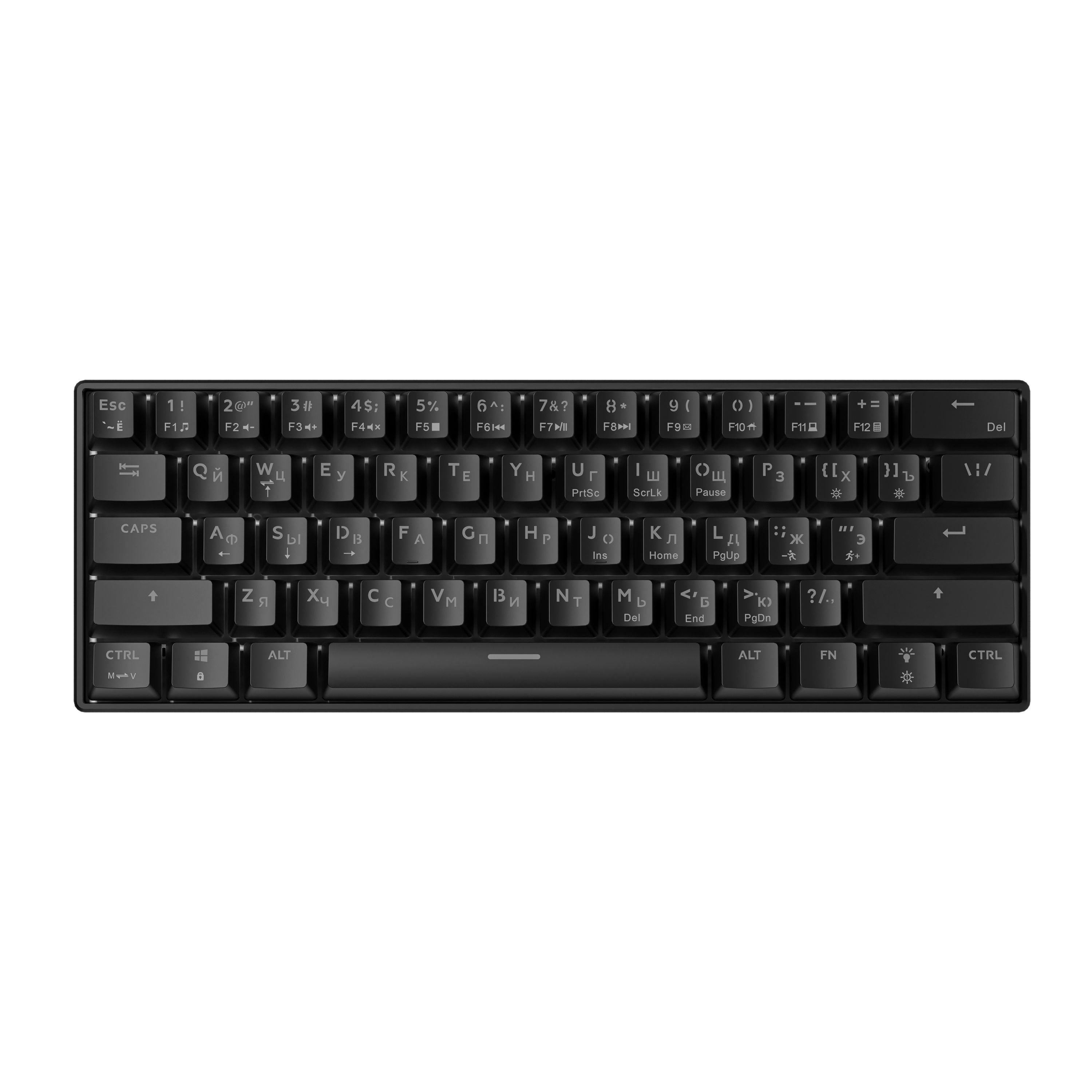 FURYCUBE A61K 60% Mini Wired Mechanical Keyboard - Blue Switches - English & Arabic Layout Keyboards FURYCUBE