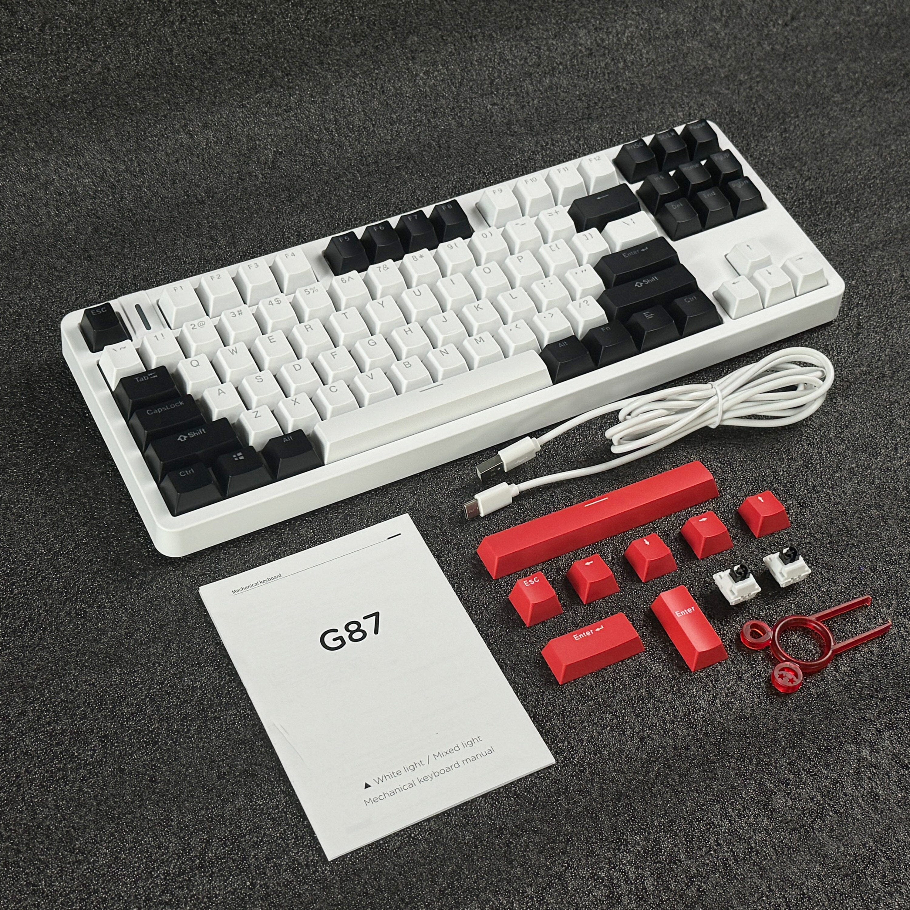 FURYCUBE G87 87-Key TKL Gasket Mechanical Keyboard - RGB Backlight Keyboards FURYCUBE