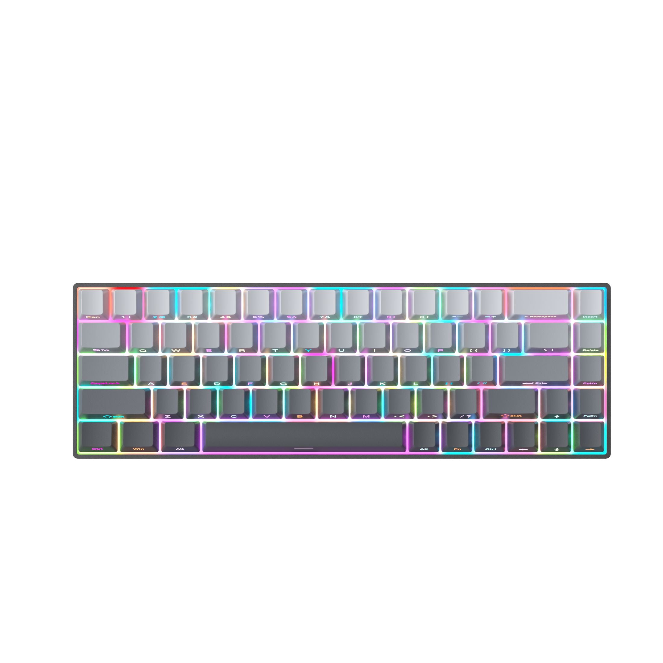 FURYCUBE TK68 65% Hot-Swap Mechanical Keyboard - Mint Switches - Gradient Grey Keyboards FURYCUBE