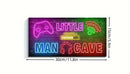 Gaming Room Sign - Little Man Cave 30 cm x 15 cm Home Game Console Accessories Retro Games 