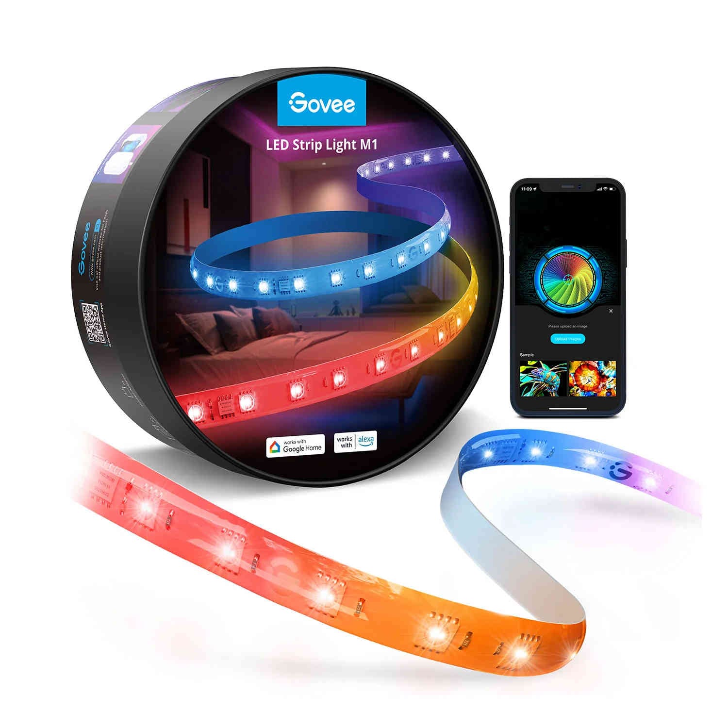 Govee M1 RGBICW LED Strip Lights 5M support Matter cuttable and extensive - H61E1 Lighting Govee