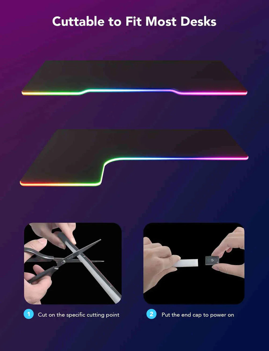 Govee Neon Gaming Table Light - H61C3 Lighting Govee