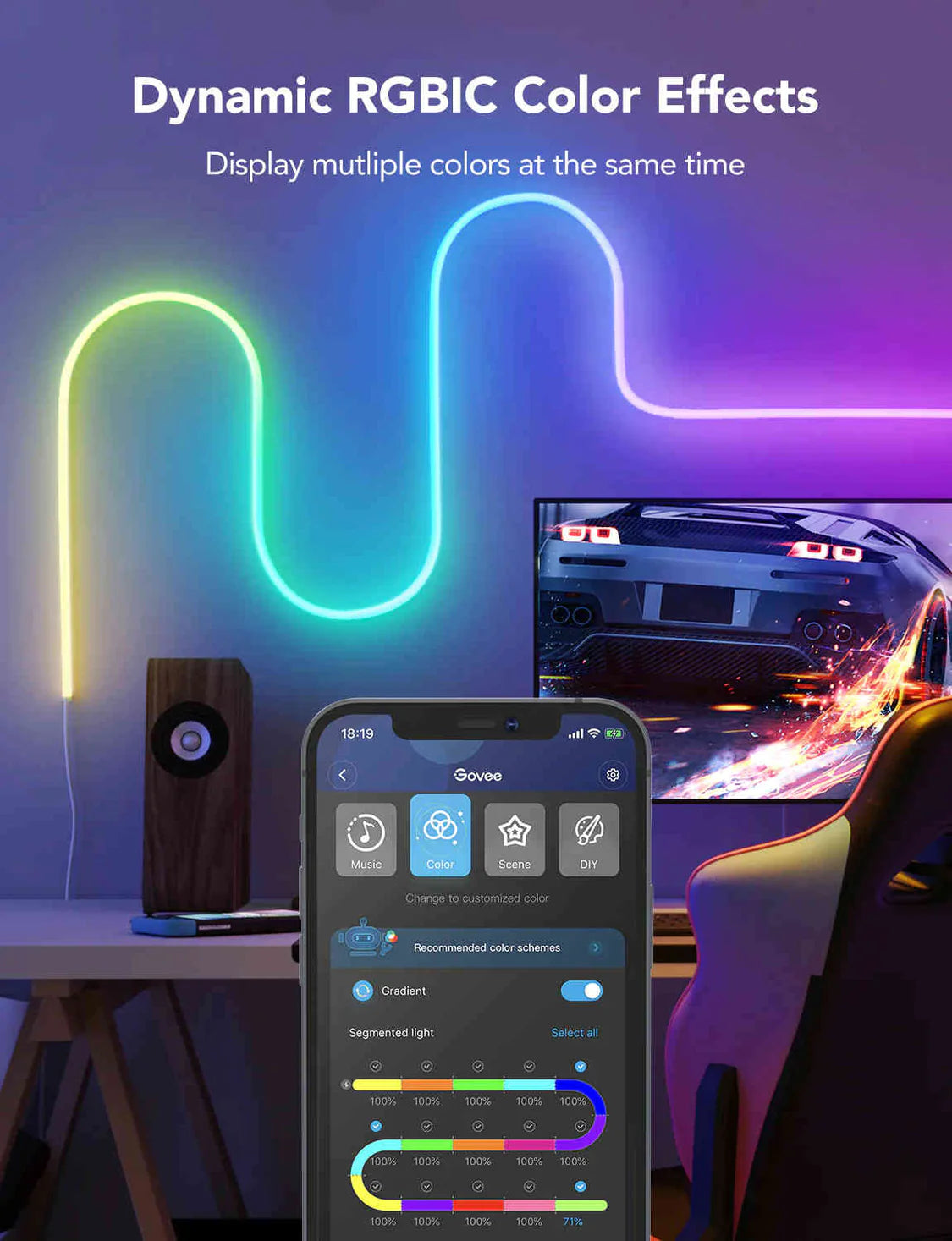 Govee Neon LED Strip Light 3m - H61A0 Lighting Govee