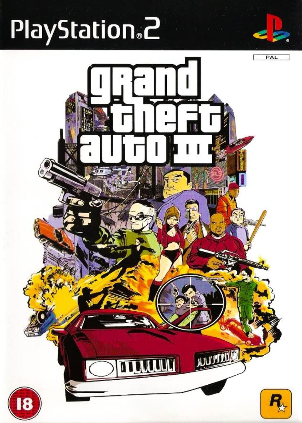 Grand Theft Auto III (R2) (Good Condition- No Manual) - PS2 Video Game Software Rockstar