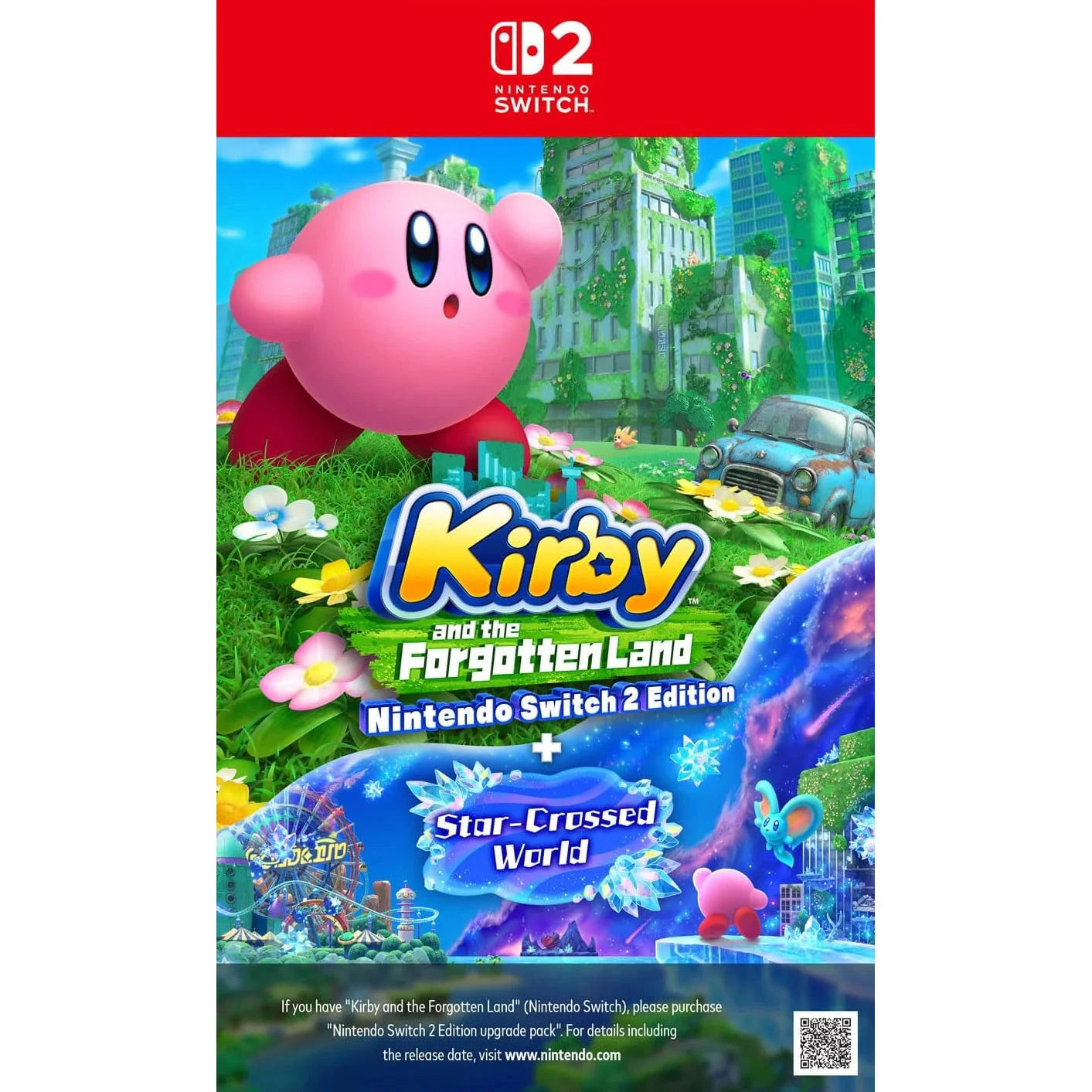 Kirby and The Forgotten Land + Star Crossed World - Nintendo Switch 2 Video Game Software Nintendo