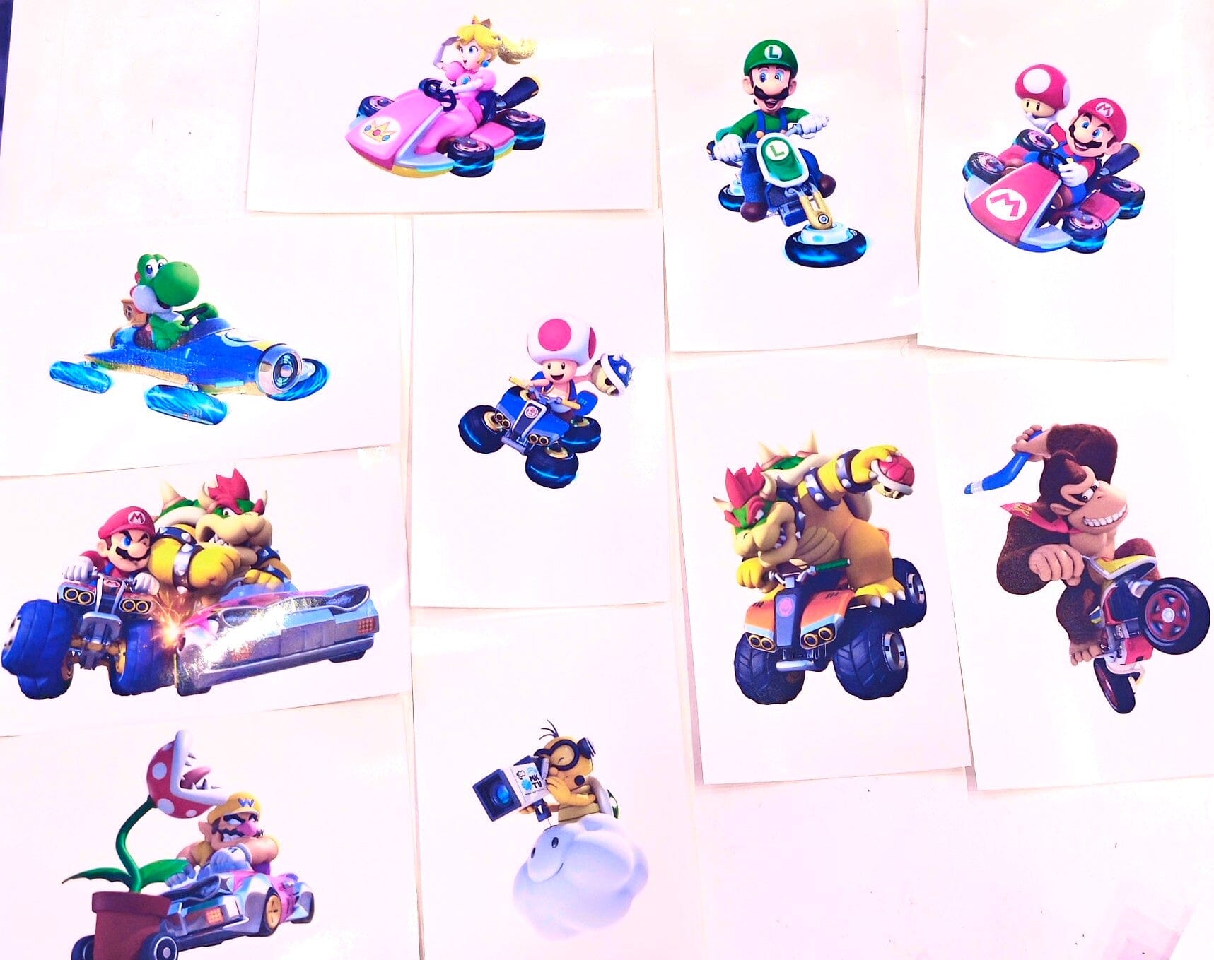 Mario Kart 8 Deluxe Promo Sticker Sheet - 10 Stickers (Official Nintendo Decal Set) Collectibles Nintendo