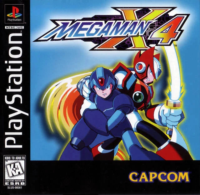 Mega Man X4 (R1) (Complete in Box - Very Good Condition) - PS1 Video Game Software Capcom
