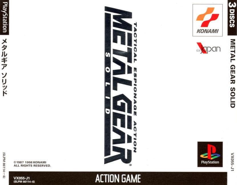 Metal Gear Solid (R3) (Complete In Box- Very Good Condition) - PS1 Video Game Software Konami