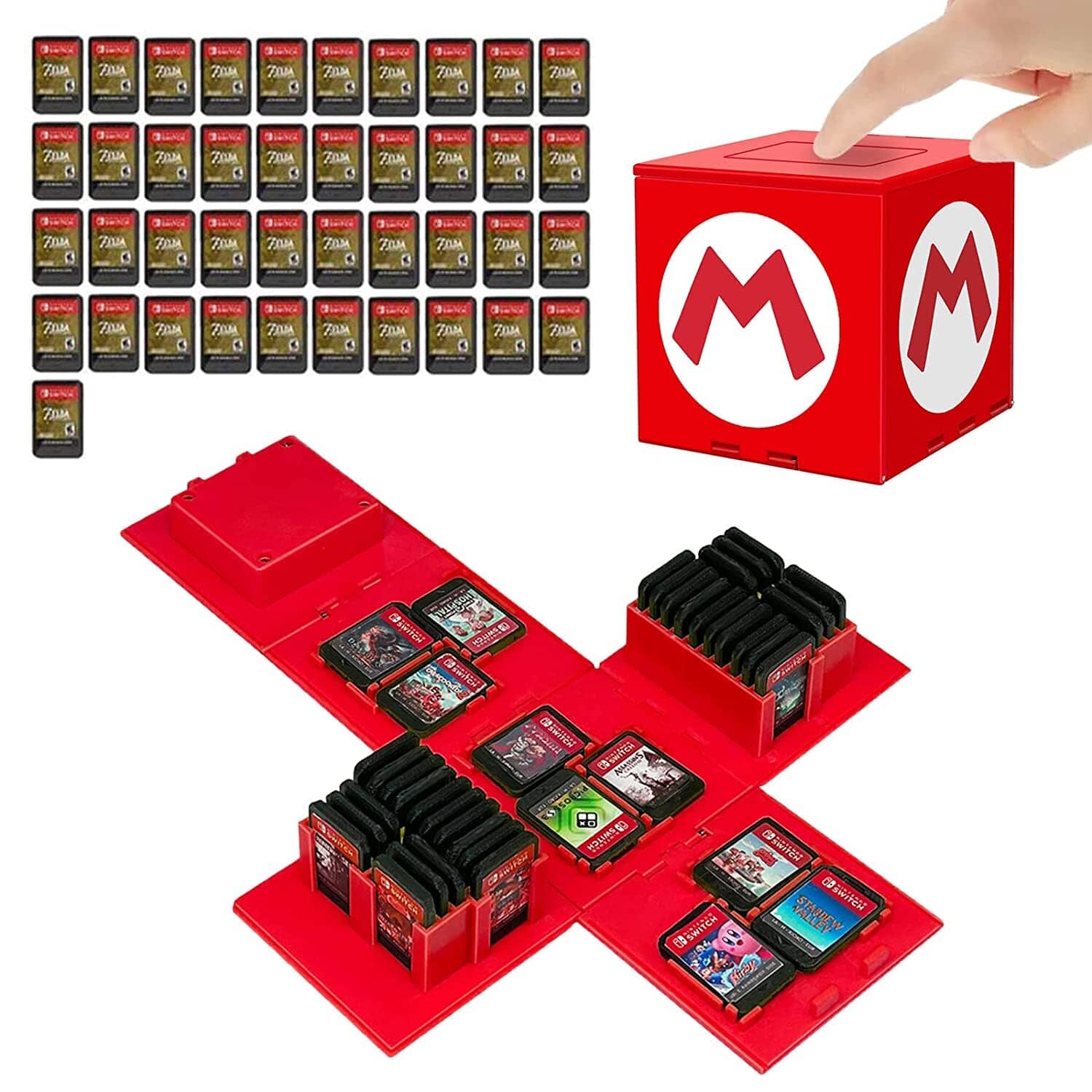 Nintendo Cartridge Holder - Mario (41 slots) Video Game Console Accessories Nintendo