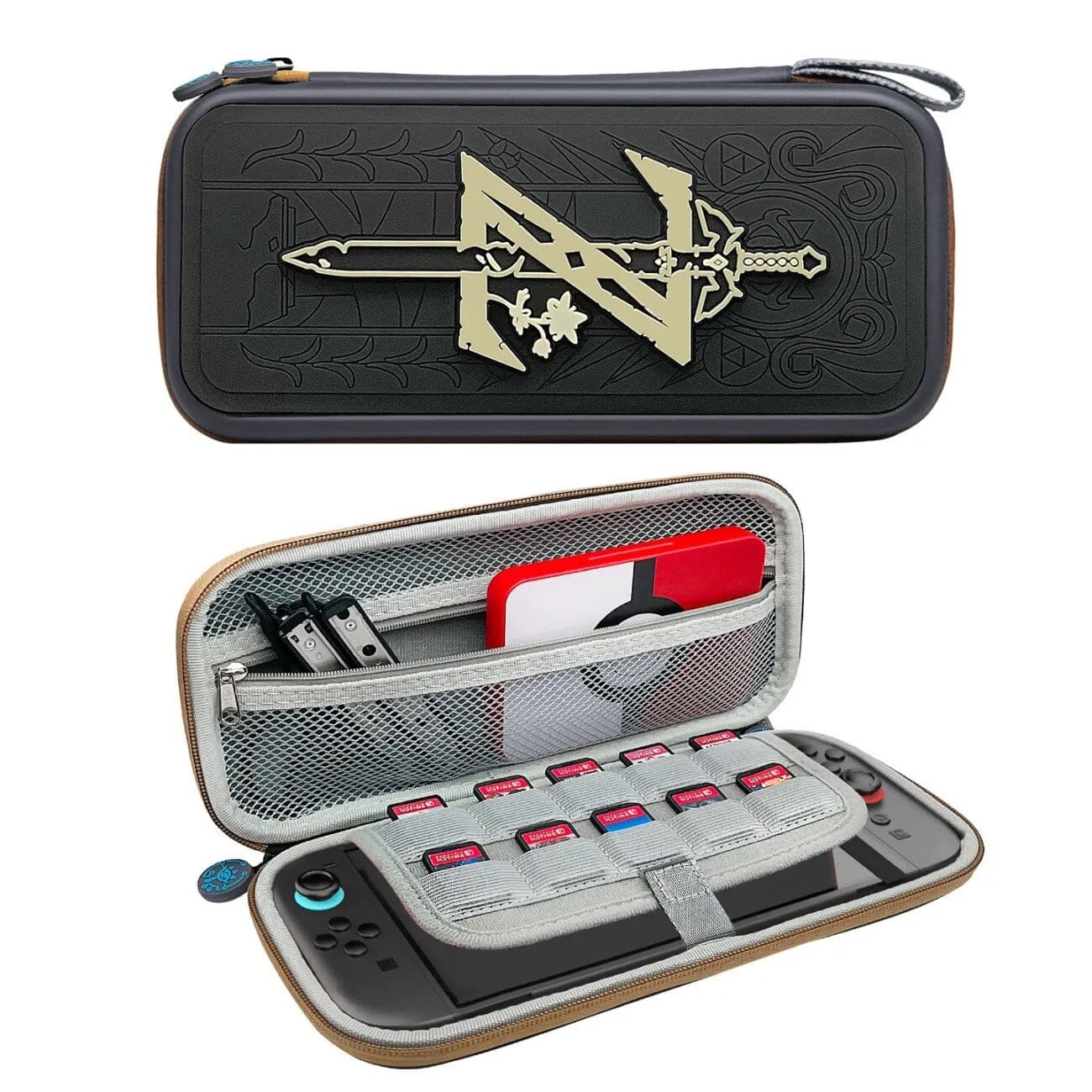 Nintendo Switch 2 carrying case: Zelda Tears of Kingdom Master Sword Edition Video Game Console Accessories Retro Games