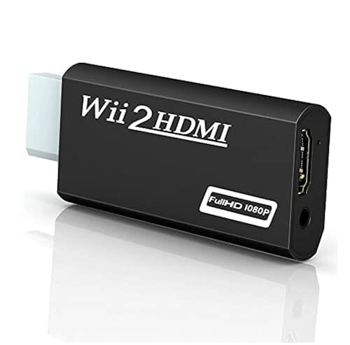 Nintendo Wii HDMI Adapter Video Game Console Accessories Retro Games Black
