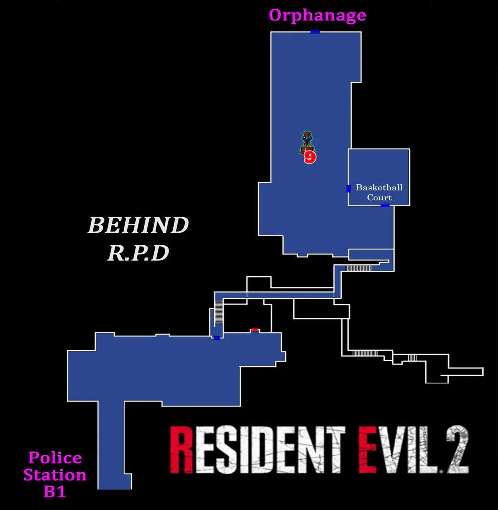 (On Demand) Resident Evil 2 - Map Behind R.P.D Frameless Arts (30*30 cm) Posters Retro Games