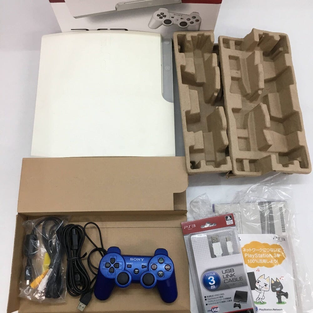PlayStation 3 Slim Console 160GB - White & Blue Controller (Used -Like New) Video Game Consoles Sony