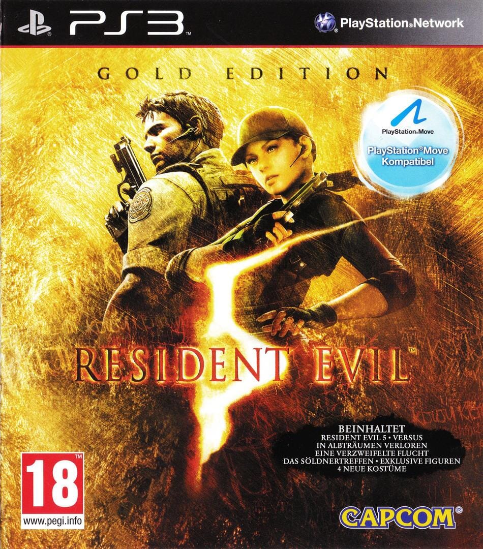 Resident Evil 5 Gold Edition (R2) (Complete In Box - Like New) - PS3 Video Game Software Capcom