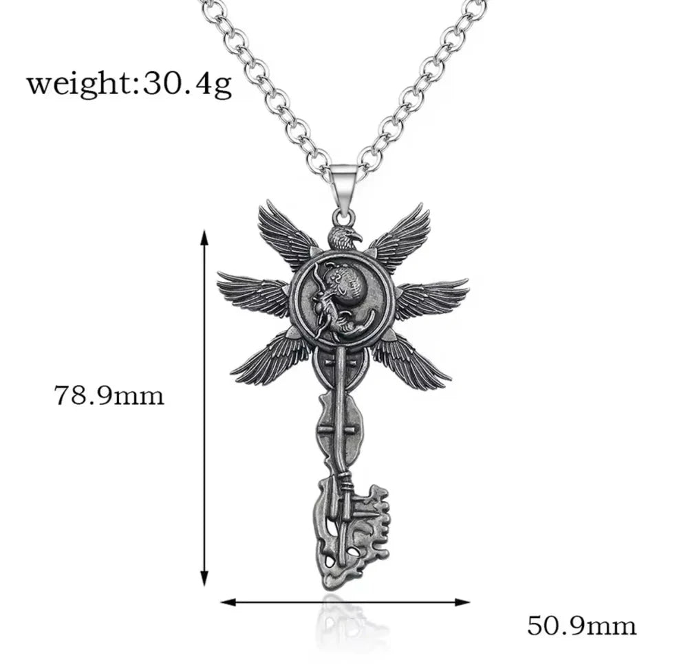 Resident Evil (Six-Winged Key) Necklace Keychains Retro Games