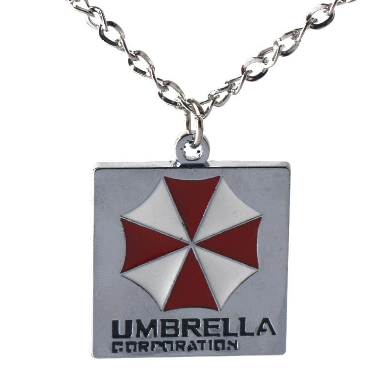Resident Evil Umbrella Corporation Square Necklace Keychains Retro Games