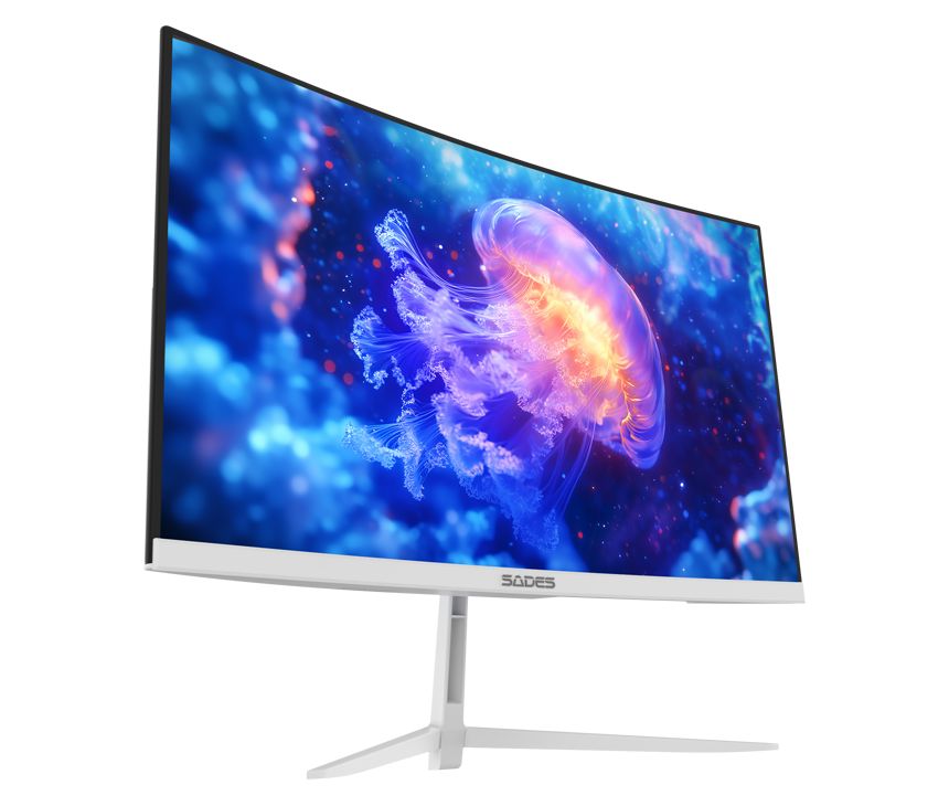 Sades NC-Pelagia SC-CJ04F24W, 24" FHD 1920x1080, 200Hz, 0.5ms, HDMI 2.1, VA, Curved Gaming Monitor - White