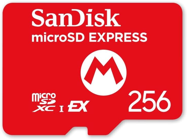 SanDisk Micro SD Express Card 256GB (Super Mario) for Nintendo Switch 2 Video Game Console Accessories Sandisk