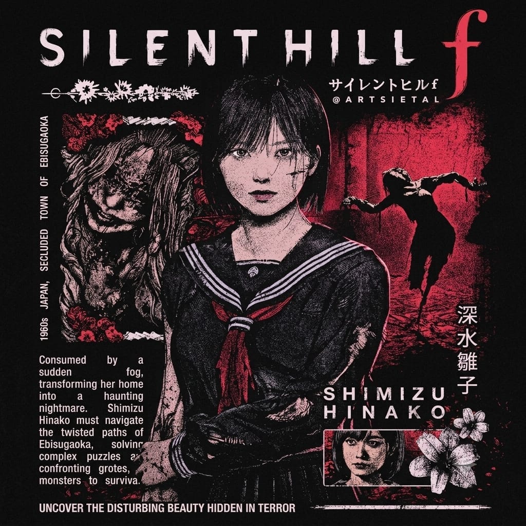 Silent Hill f - Frameless Art Painting on Acrylic Sheet (30x30cm) Frameless Art Painting Retro Games