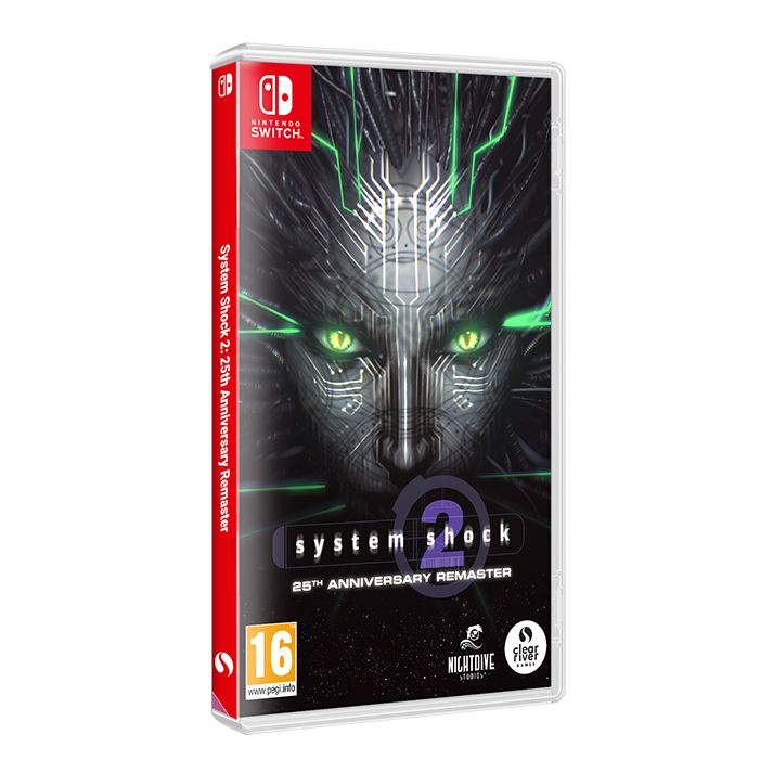 System Shock 2 25th Anniversary Remaster Nintendo Switch case cover (PEGI)