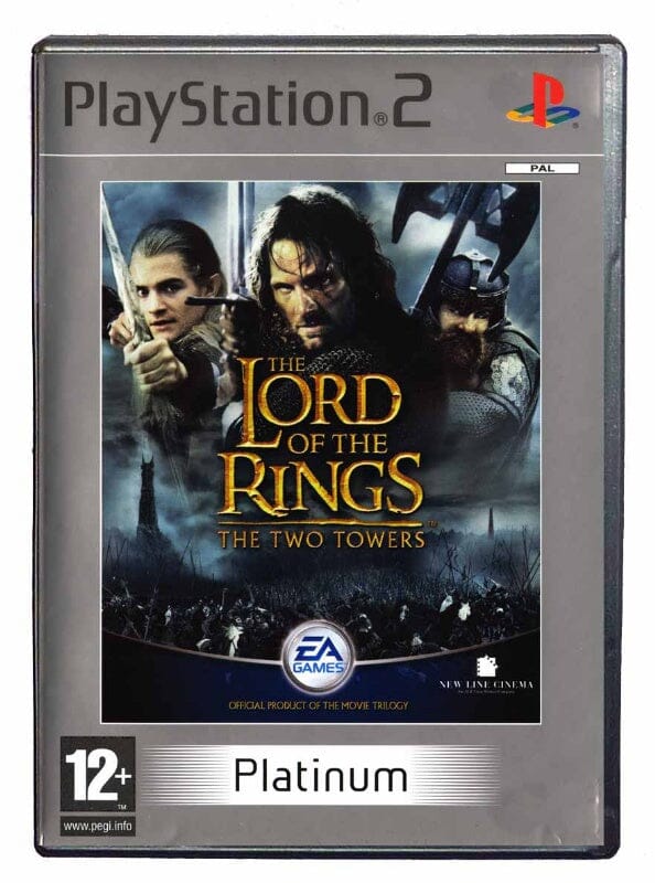 The Lord of the Rings: The Two Towers (Platinum Edition) (R2) (Complete In Box- Fair Condition) - PS2 Video Game Software Electronic Arts