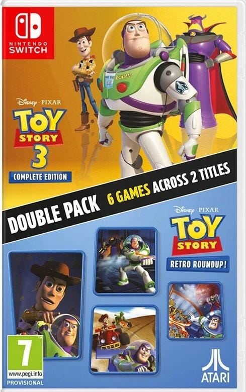 Toy Story Retro Roundup + Toy Story 3 Complete Edition Double Pack Nintendo Switch box (PriceCharting PAL)