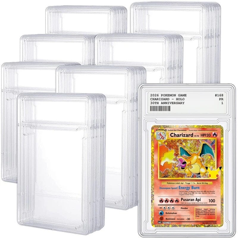 Trading Card Graded Slab Holder 35PT with Label - Clear (1 Piece) Trading Card Game Accessories Retro Games