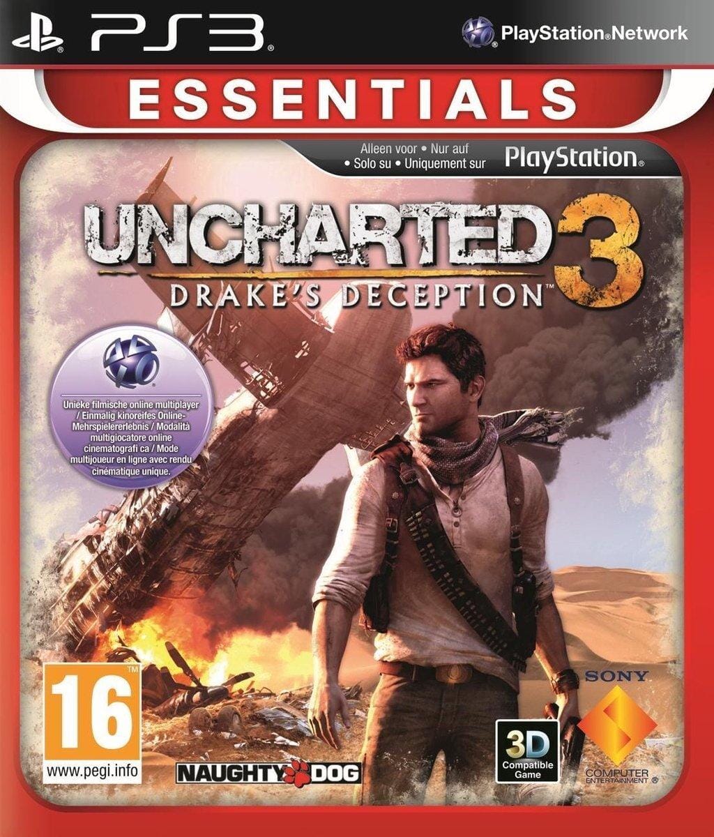 Uncharted 3: Drake's Deception (Essentials) (R2) (Complete In Box - Like New) - PS3 Video Game Sony Interactive Entertainment