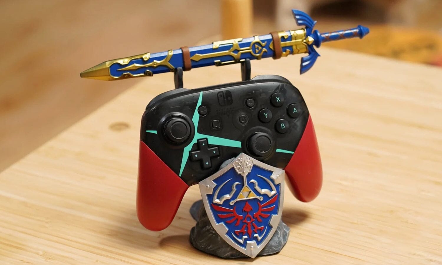 Zelda Controller Stand - Master sword and Hylian shield Game Controller Accessories Nintendo