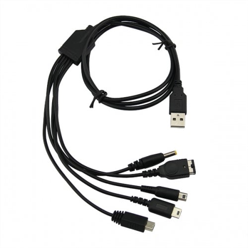 5 in 1 USB Charger Cable for Gameboy Advance SP/ PSP/ DSi/ 3DS/ Wii U