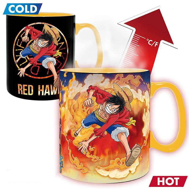 ABY HEAT REVEAL MUG: ONE PIECE- MONKEY. D. LUFFY & SABO (W/ COASTER) Mugs ABYSTYLE