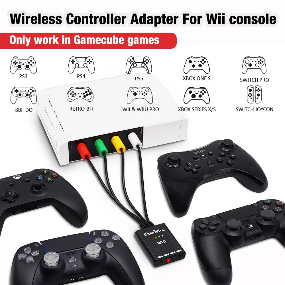BlueRetro Wireless Game Controller Adapter for GameCube Game Controller Accessories BlueRetro