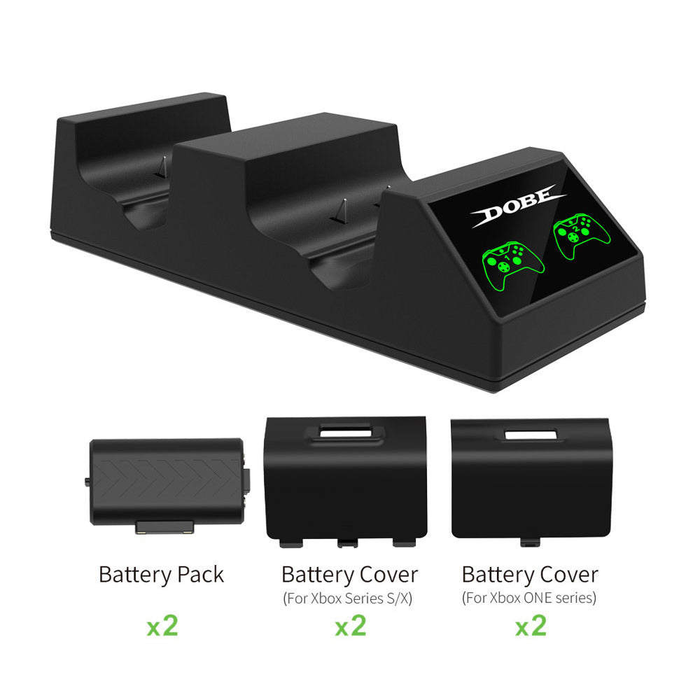 DOBE Controller Dual Charging Dock for XBOX Series S/X Controller Video Game Console & Controller Batteries Dobe