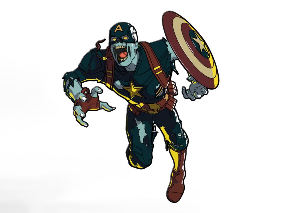 FiGPiN Zombie Captain America (817) Marvel What If...? Collectible Pin Video Game Console Accessories FiGPiN