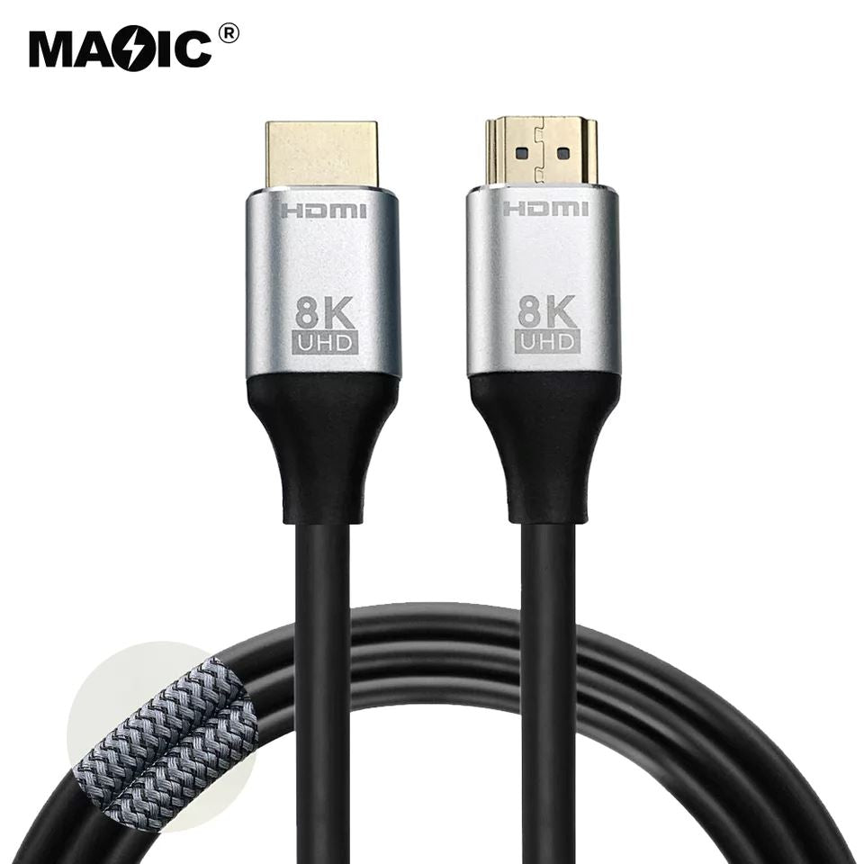 HDMI Cable 2.1 8K For PlayStation 5, Xbox Series & PC - 2 meters Audio & Video Cables Magic