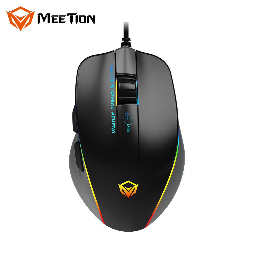 Meetion GM230 RGB Gaming Mouse 12800 DPI-Black Mice & Trackballs Meetion