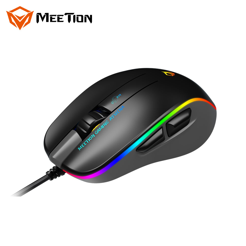 Meetion GM230 RGB Gaming Mouse 12800 DPI-Black Mice & Trackballs Meetion