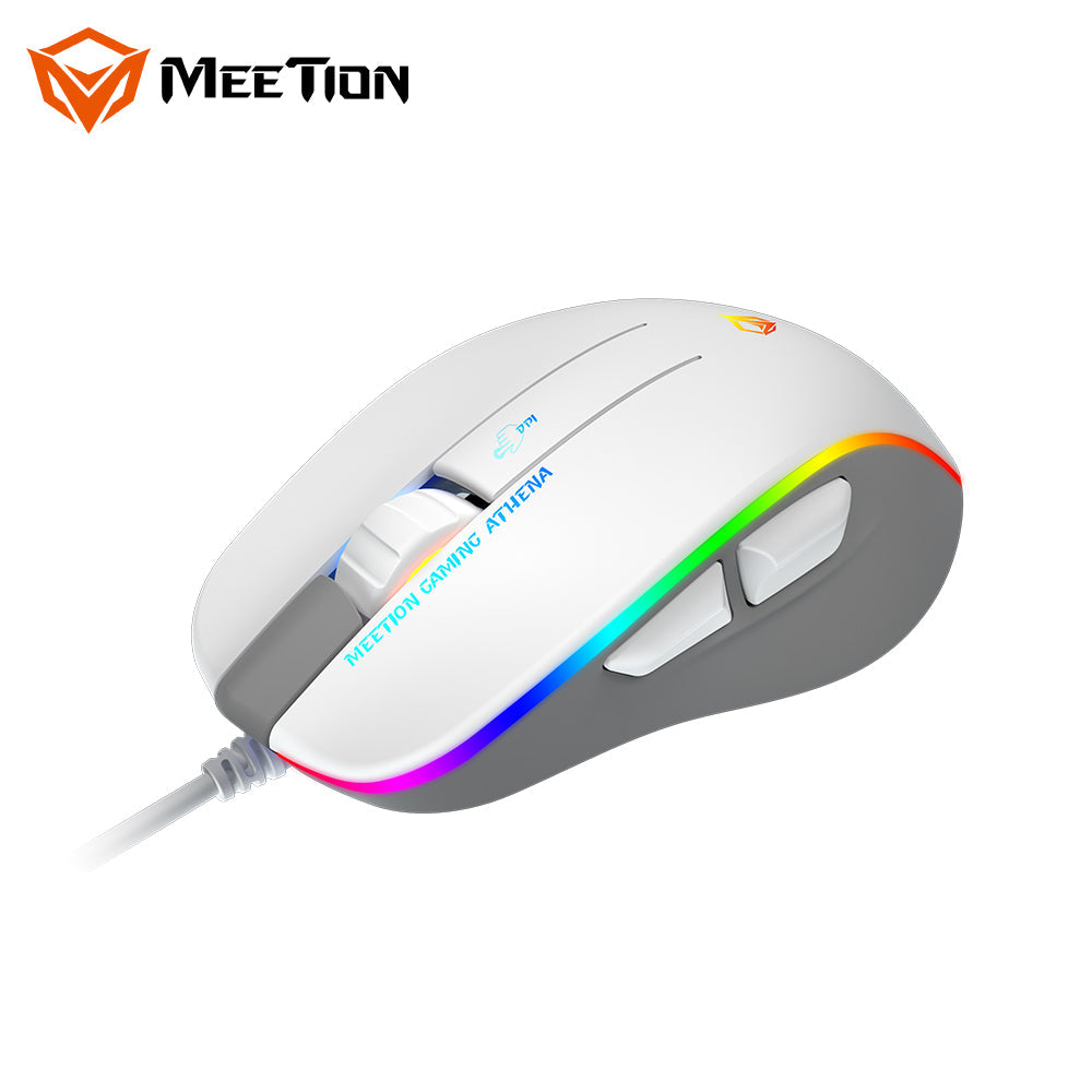 Meetion GM230 RGB Gaming Mouse 12800 DPI-White Mice & Trackballs Meetion