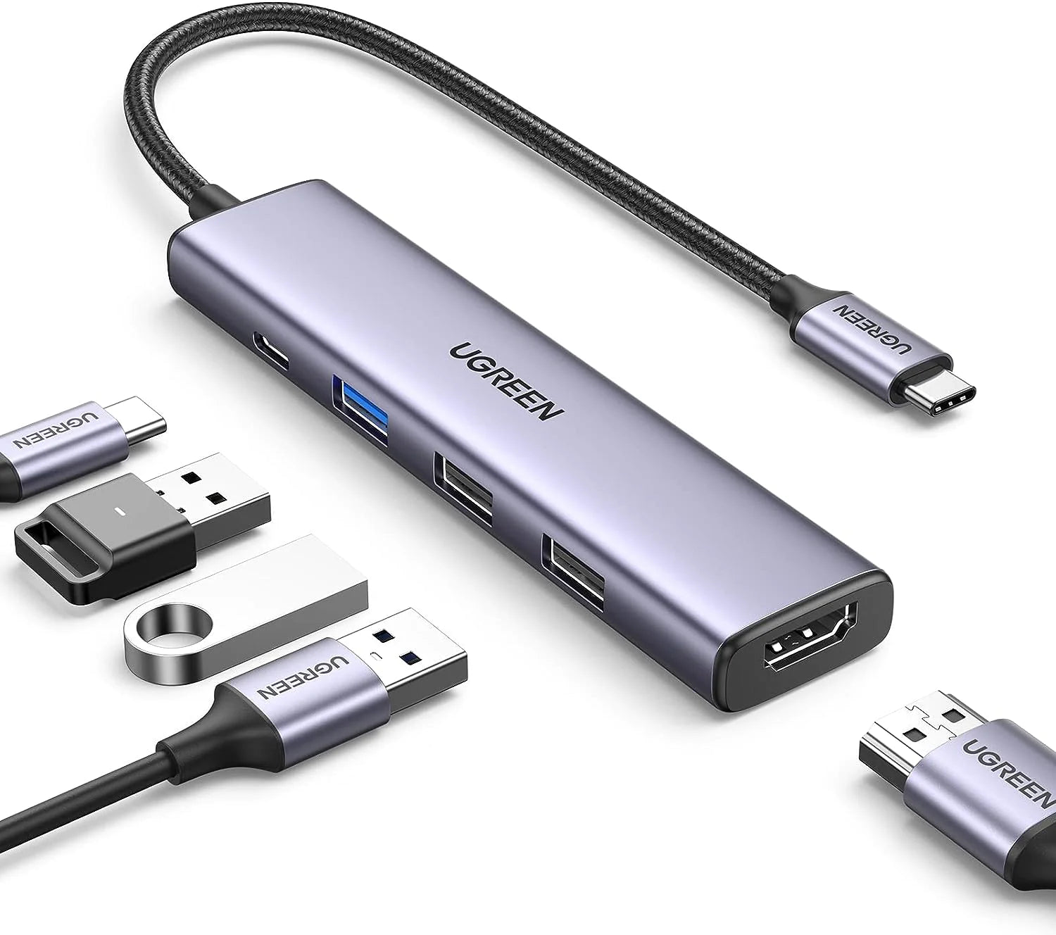 UGREEN USB C Hub, 5-in-1 USB C Multiport Adapter Computers Ugreen