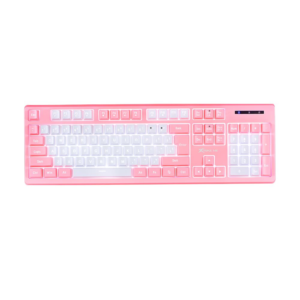 XTRIKE ME KB-706K Backlit Gaming Keyboard English - Pink Keyboards Xtrike Me