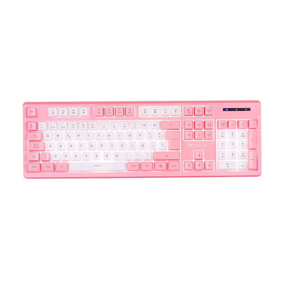 XTRIKE ME KB-706K Backlit Gaming Keyboard English - Pink Keyboards Xtrike Me