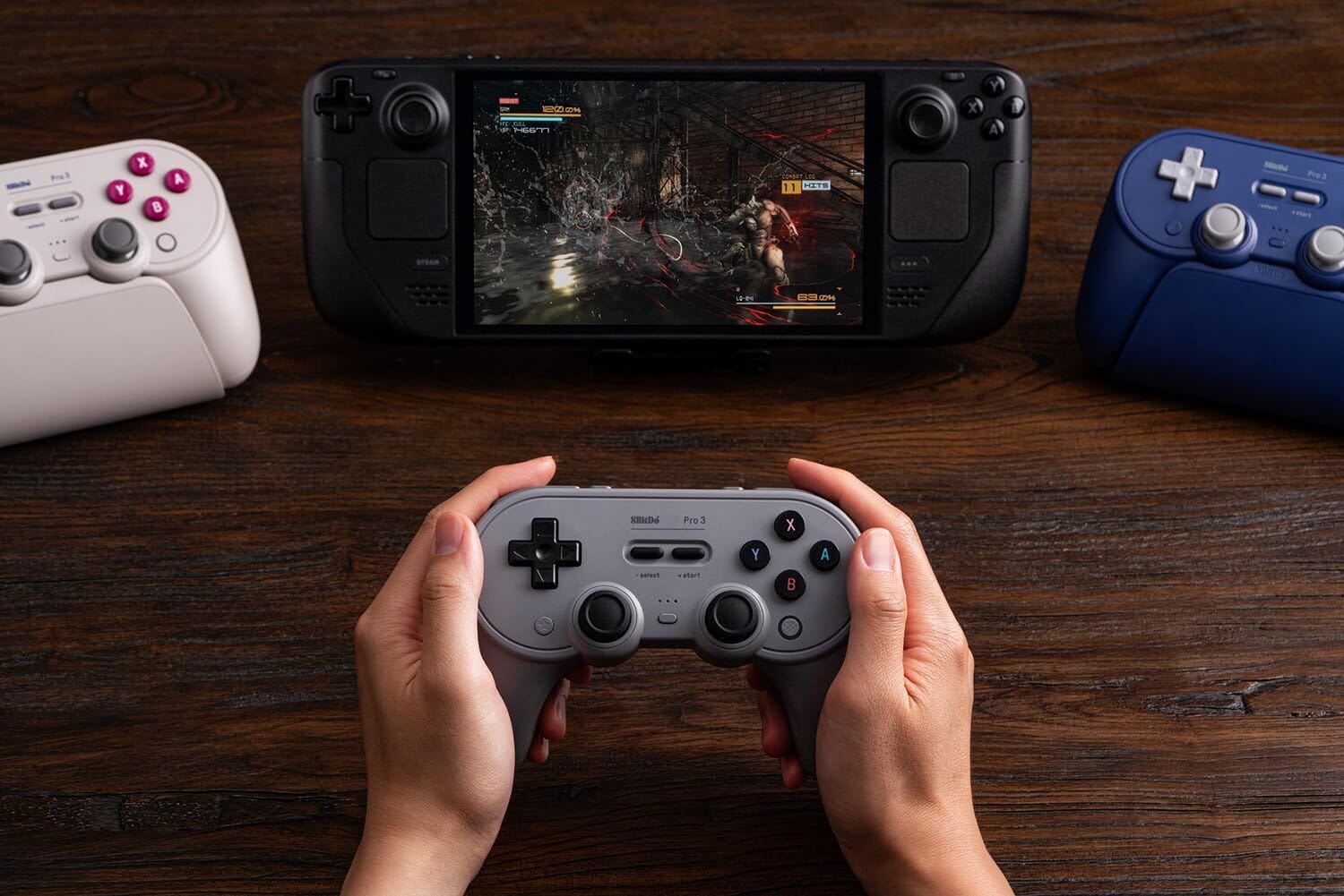 8BitDo Pro 3 Bluetooth Controller for Switch/Switch 2, Windows, Apple, SteamOS, Android – TMR Joysticks - Gray Controller 8Bitdo 