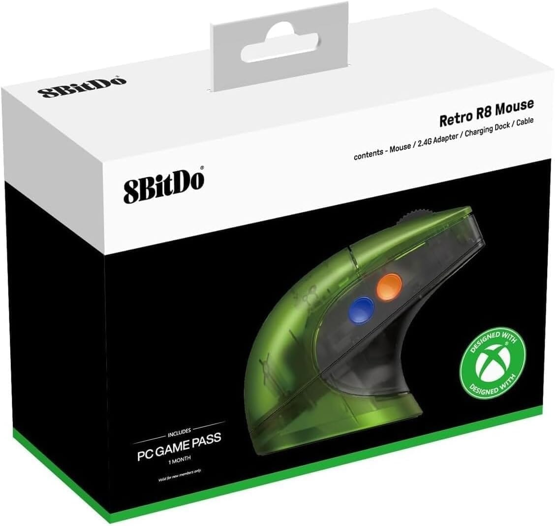 8BitDo Retro R8 Mouse - Xbox Edition Gaming Mouse 8Bitdo 