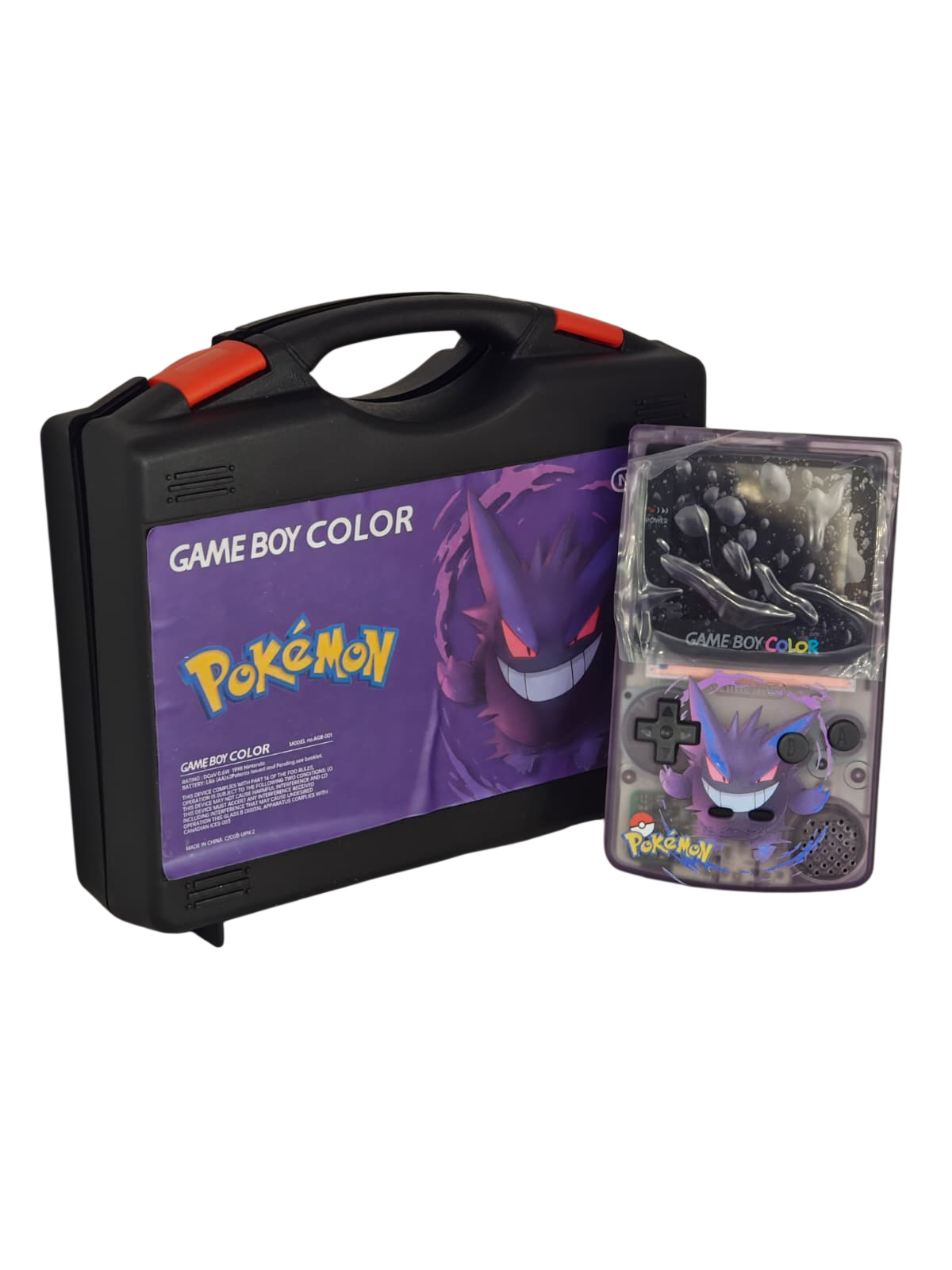 Nintendo Game Boy Color IPS Console (Refurbished) - Pokémon Gengar Edition