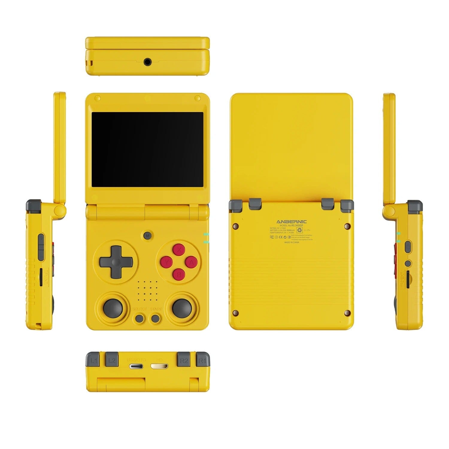 ANBERNIC RG34XXSP + 10,000 Games Video Game Consoles ANBERNIC Yellow 
